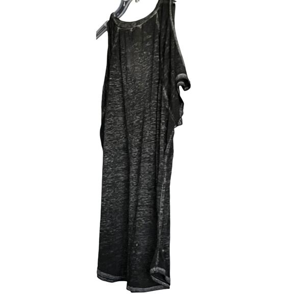 TERRA & SKY COLD SHOULDER CAP SLV PULL-OVER TOP, WOMENS, 0X (14W), BLACK/GREY - Picture 5 of 12